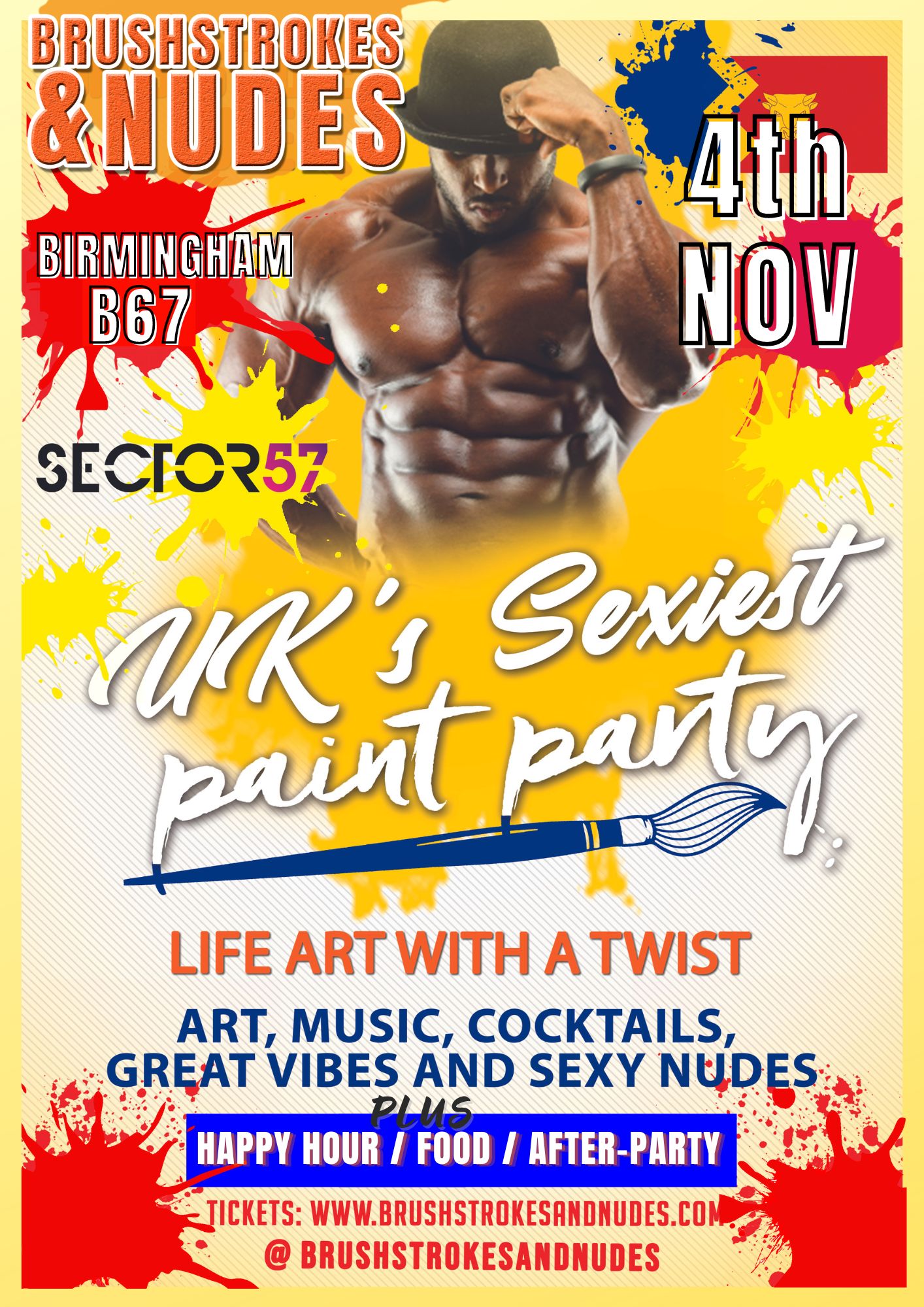 NUDE Sip and Paint Brushstrokes and Nudes BIRMINGHAM Shoobs
